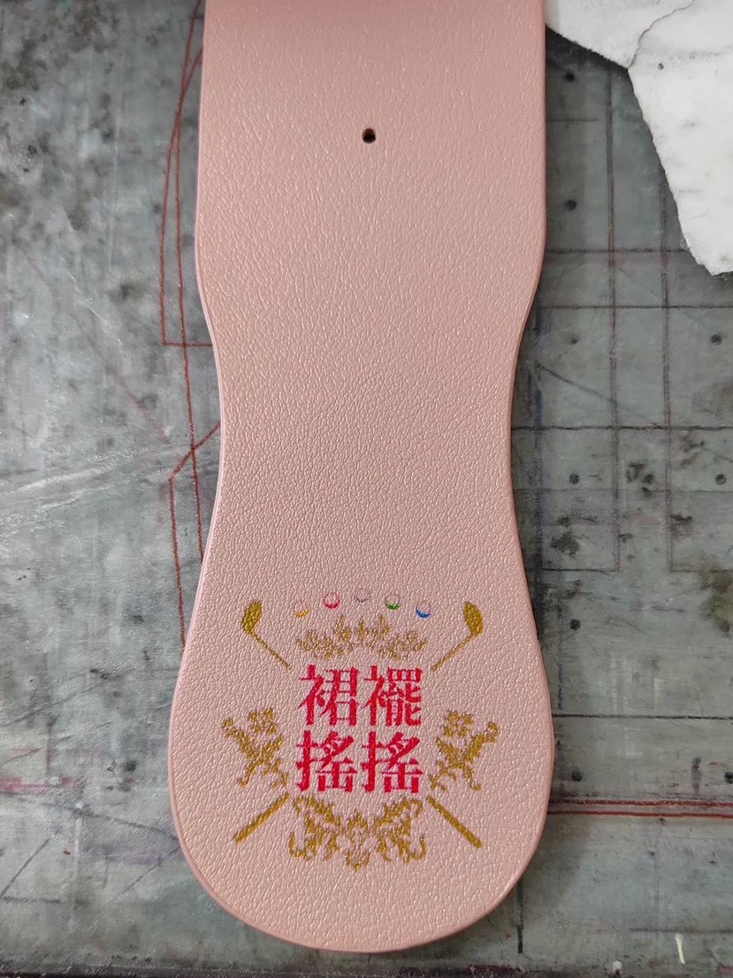 客製化高爾夫小球包實例分享 Custom Golf Ball Pouch Leather Cutting Pink Sincere Customized