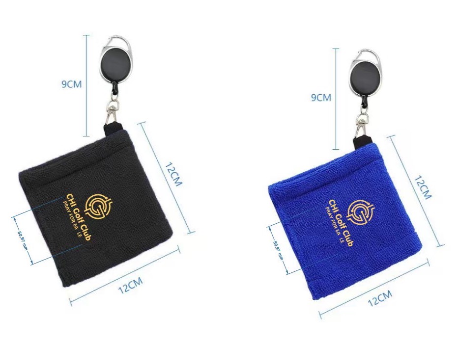 Custom Golf Towel Retractable Clip Packaging Sincere Customized 2