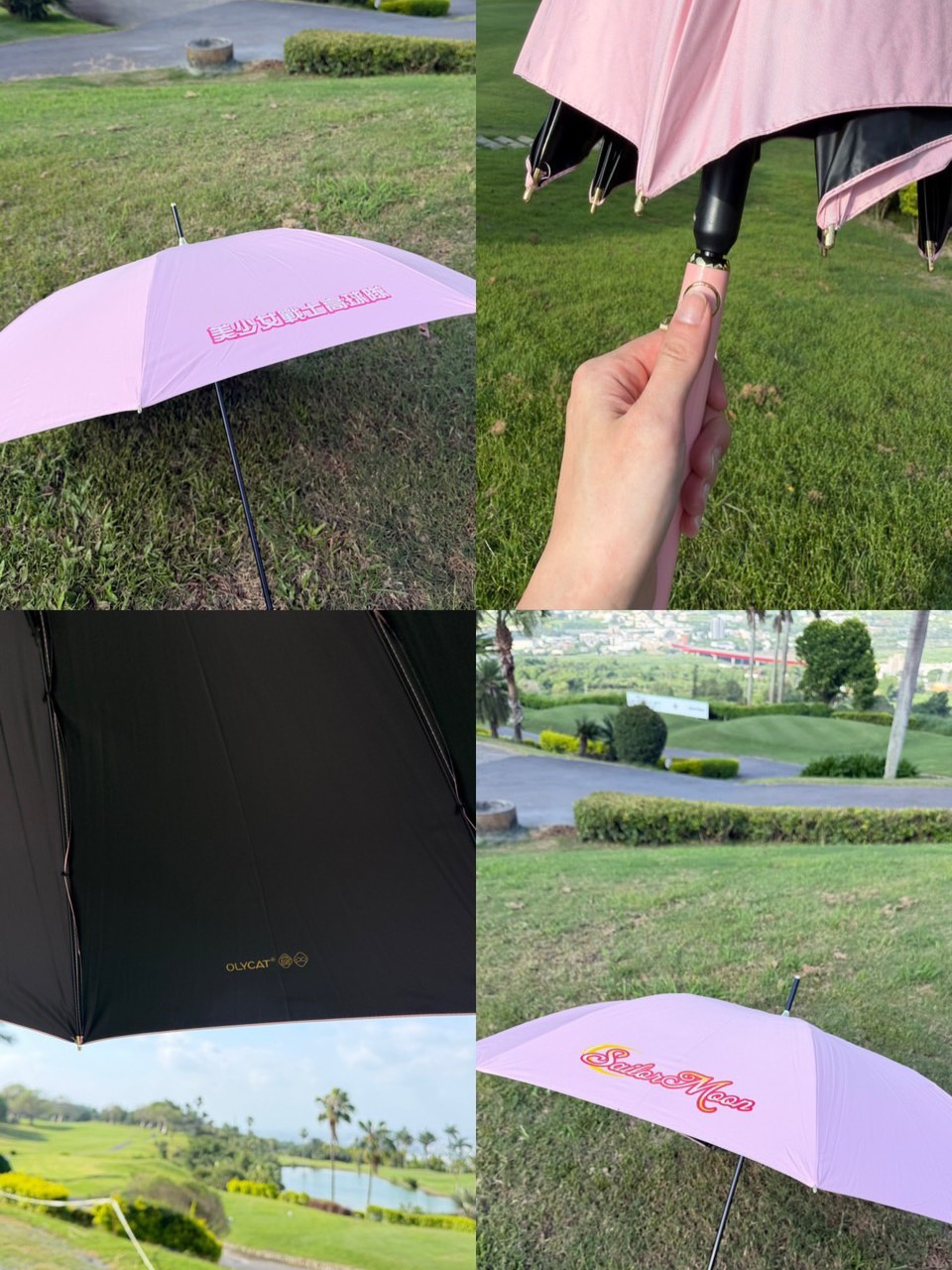 Custom Golf Umbrella Glass Fiber Detail Grid Sincere Customized