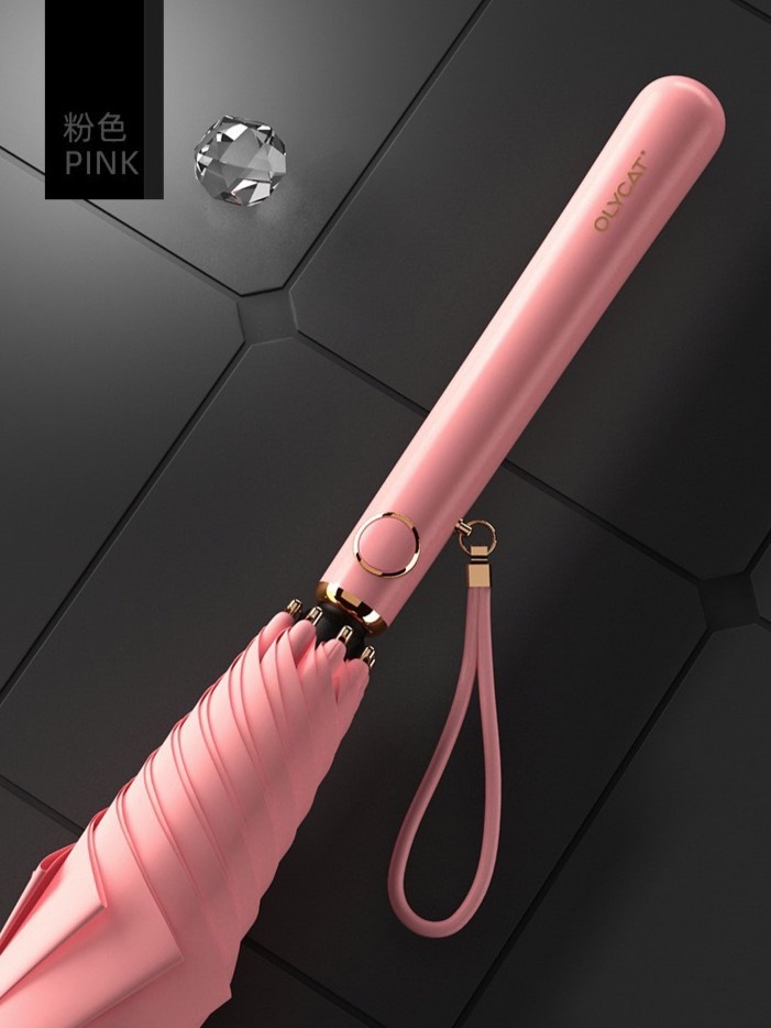 Custom Golf Umbrella Pink Handle Auto Open Sincere Customized